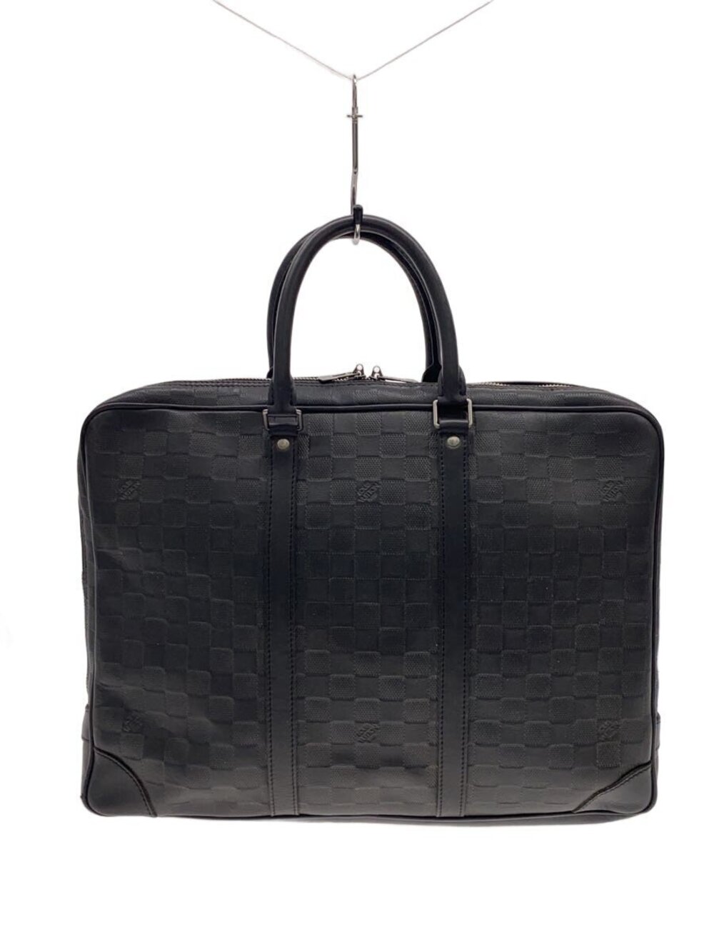 LOUIS VUITTON Porte Documents Voyage Damier Infini Leather Black